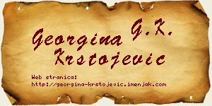 Georgina Krstojević vizit kartica